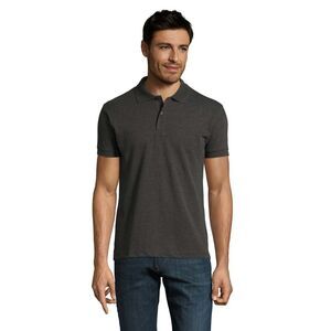SOLS Mens Perfect Heather Polo Shirt / Charcoal Melange